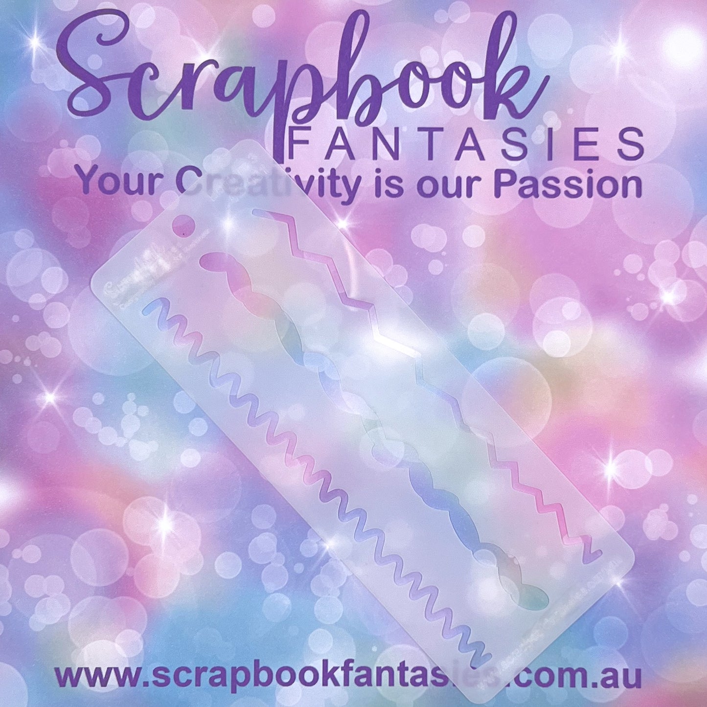 Scrapbook Fantasies Mini Border Stencil Template Mask - 2.25”x5.5” - Borders 3 627031