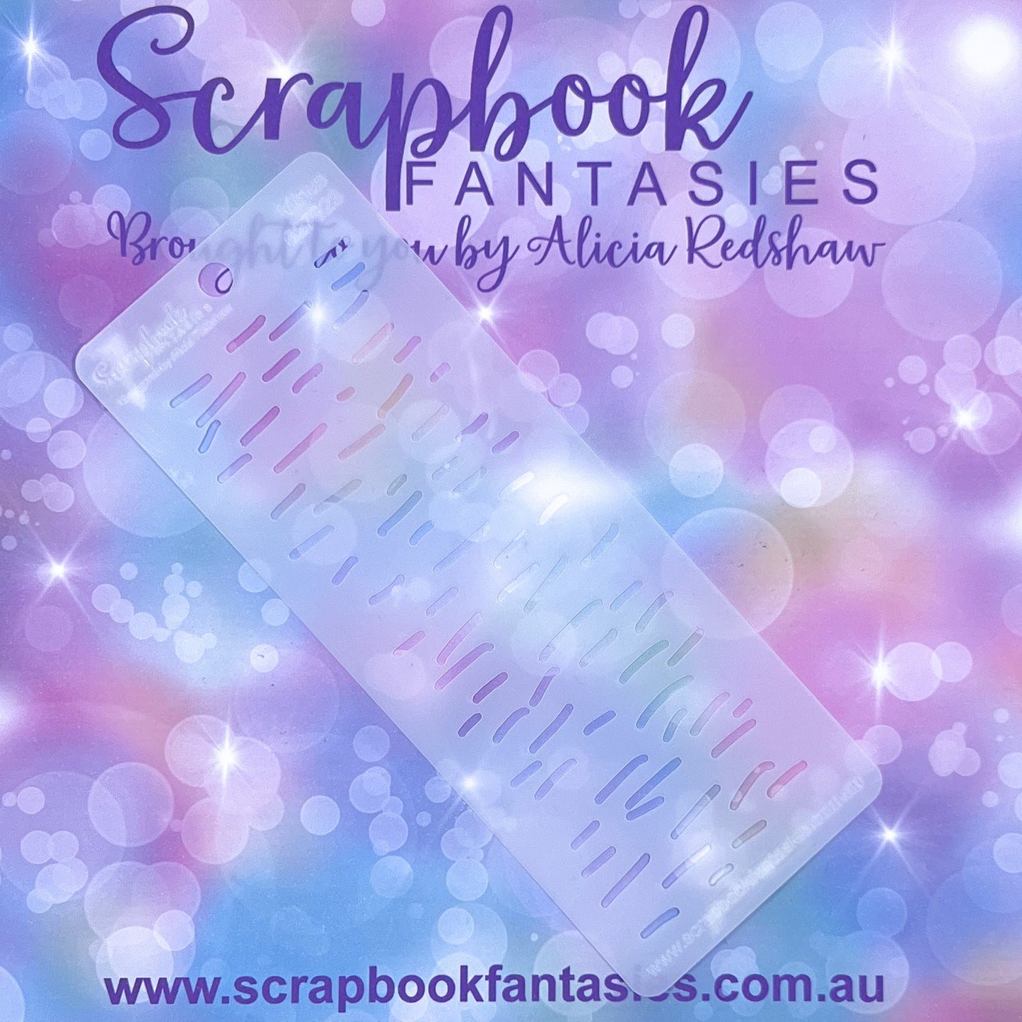 Scrapbook Fantasies Mini Border Stencil Template Mask - 2.25”x5.5” - Minus 627023