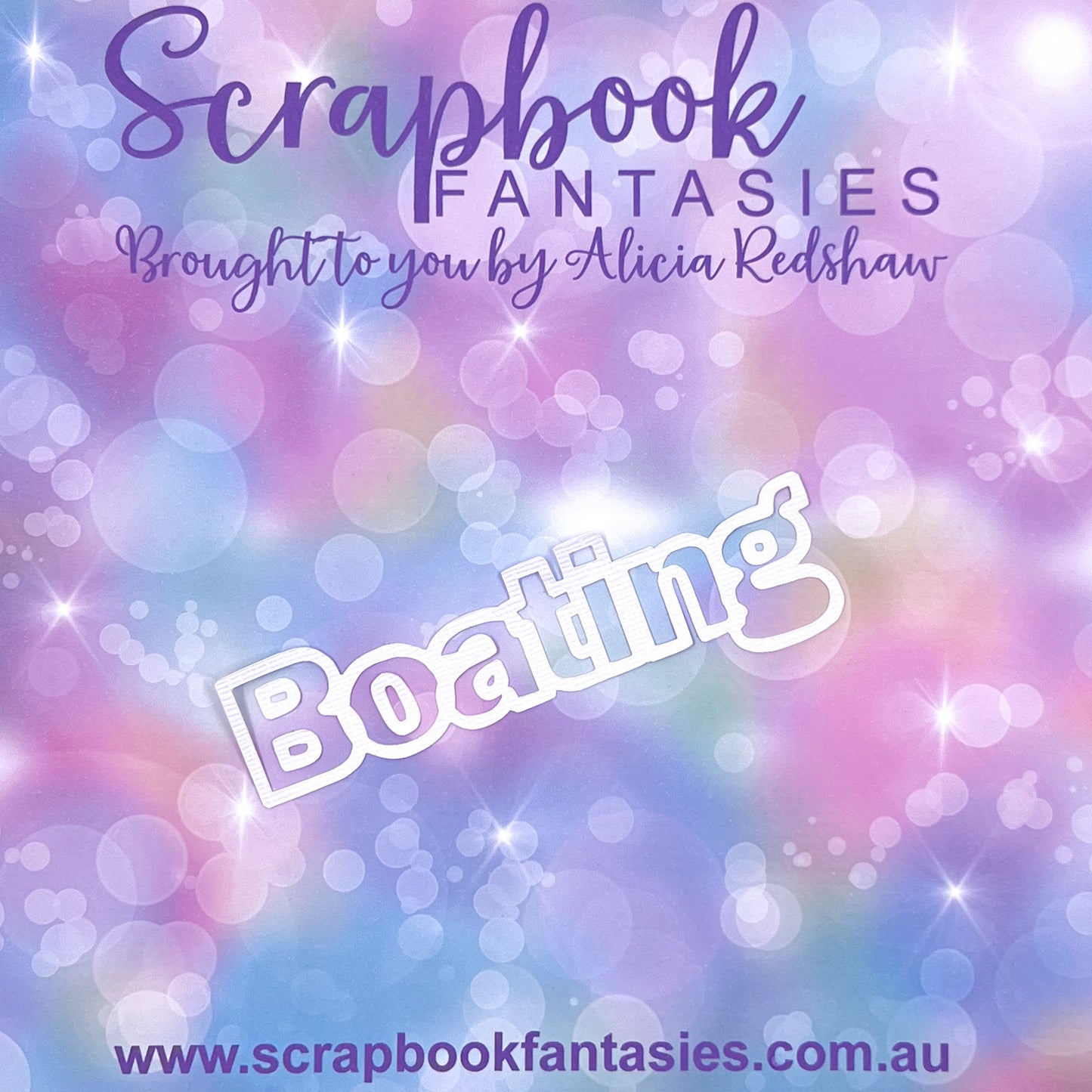 Fishing Fun - Boating 4.5"x1.5" White Linen Cardstock Title-Cut - 14772