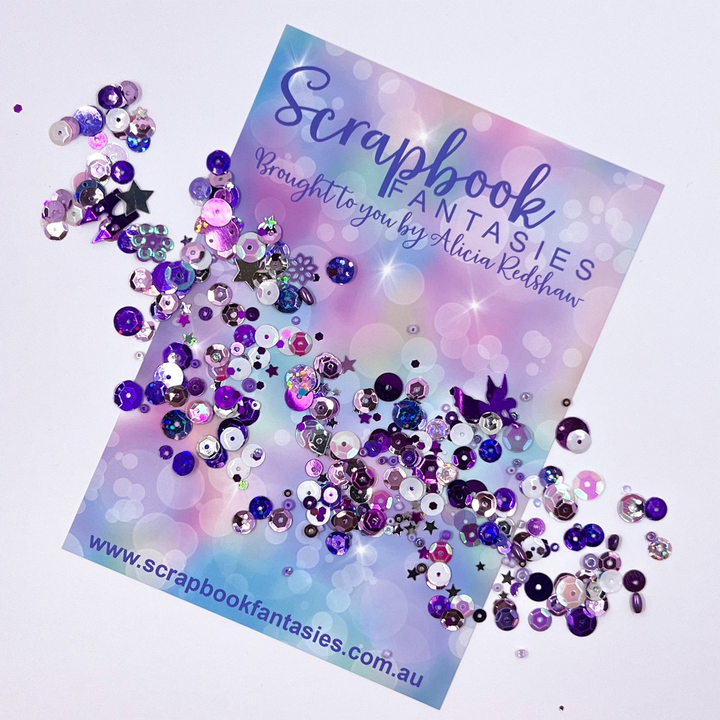 Purple Christmas Sequin & Bead Embellishment Mix