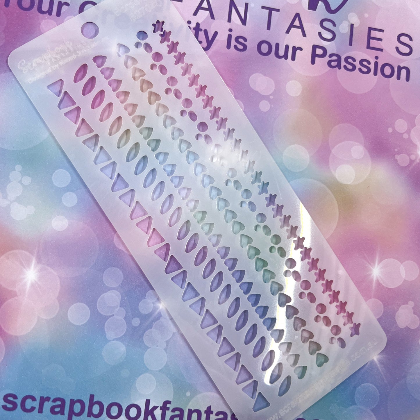 Scrapbook Fantasies Mini Border Stencil Template Mask - 2.25”x5.5” - Borders 5 627040