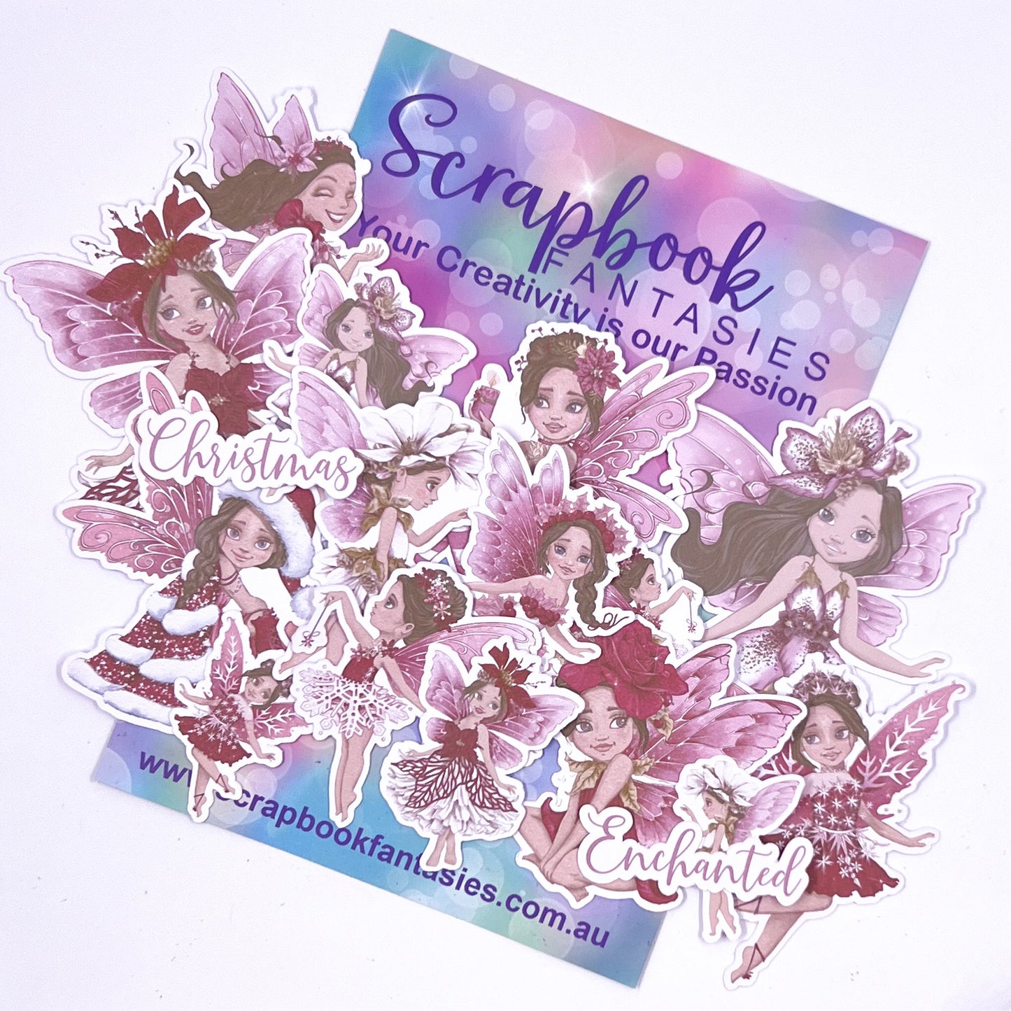 Enchanted Christmas Colour-Cuts - Red Fairies 2 (17 pieces) 15326