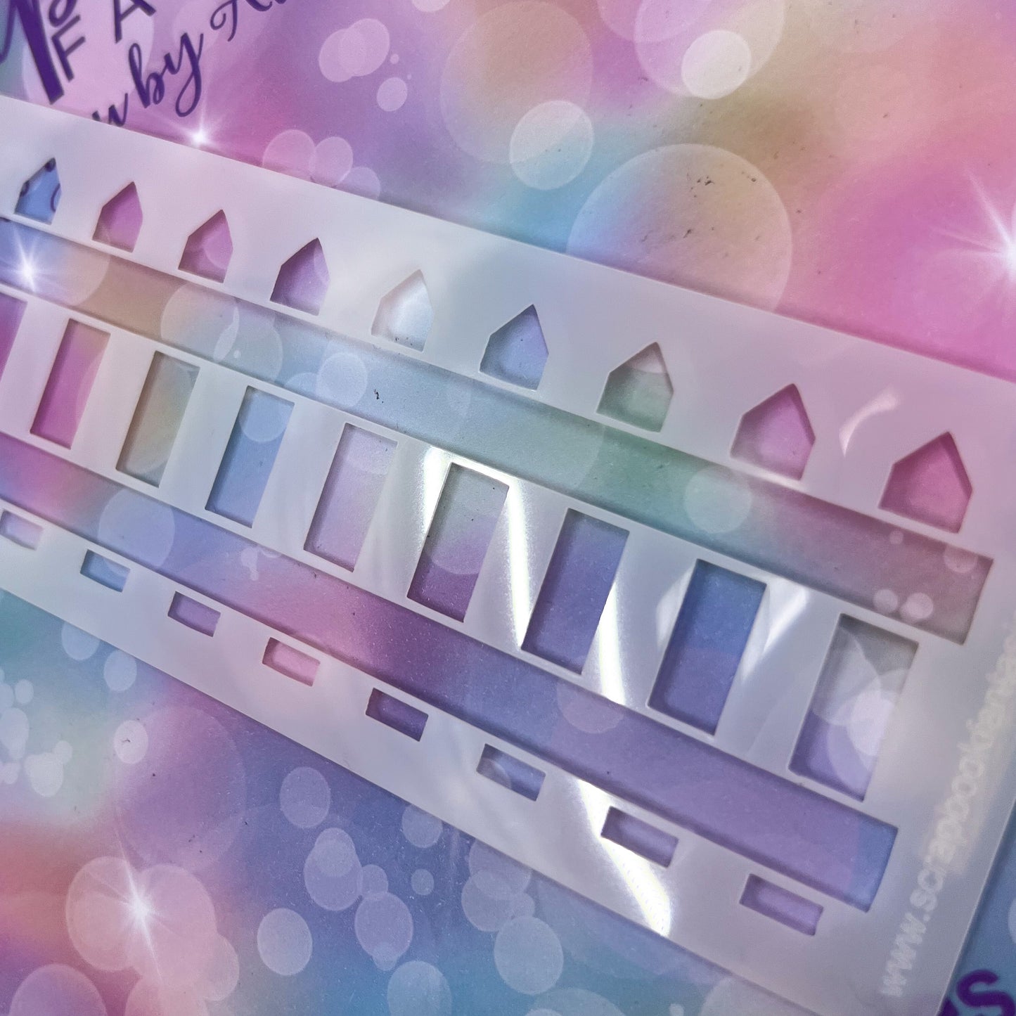 Scrapbook Fantasies Mini Border Stencil Template Mask - 2.25”x5.5” - Fence 627004