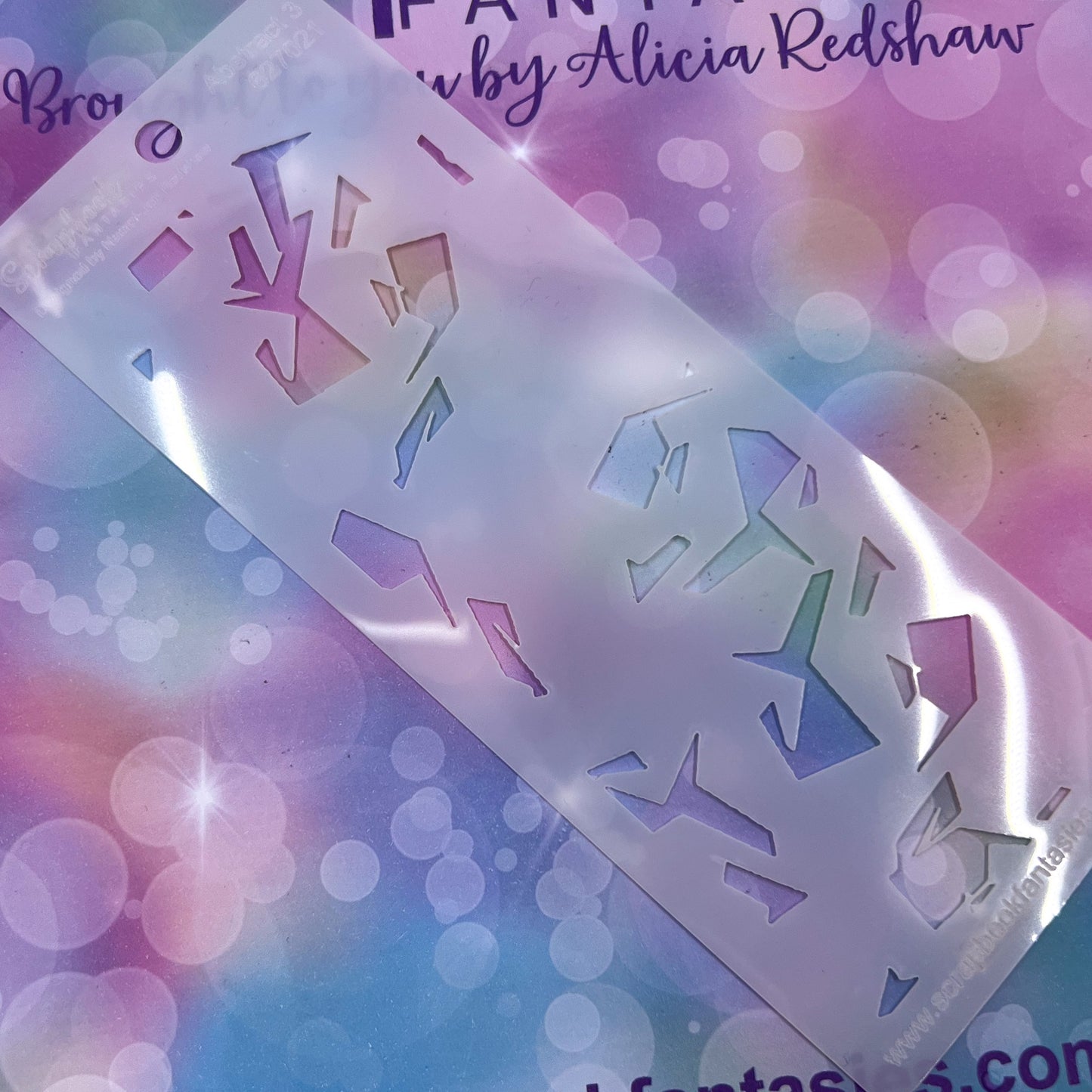 Scrapbook Fantasies Mini Border Stencil Template Mask - 2.25”x5.5” - Abstract 3 627021