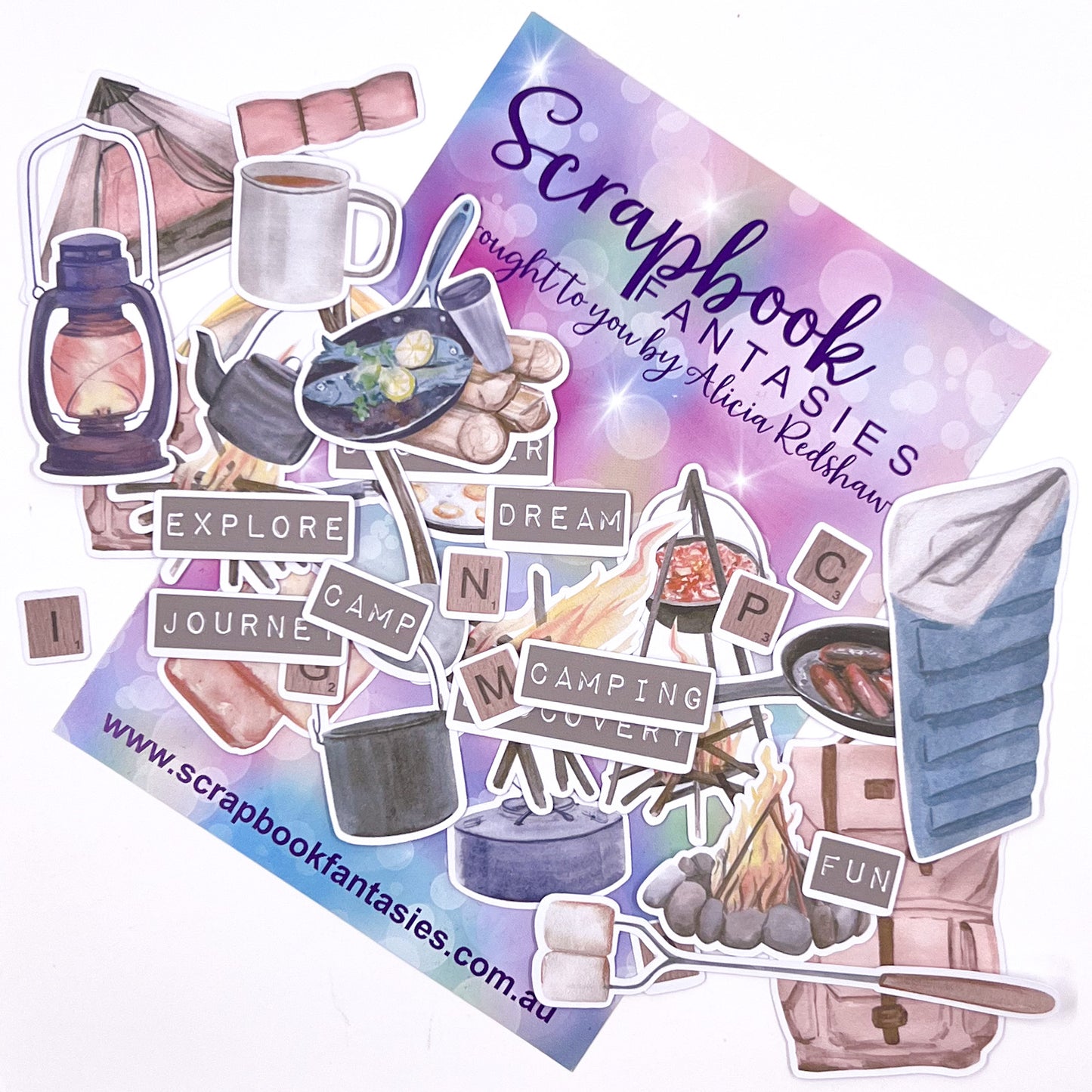 Out & About Colour-Cuts - Camping (34 pieces) Designed by Alicia Redshaw