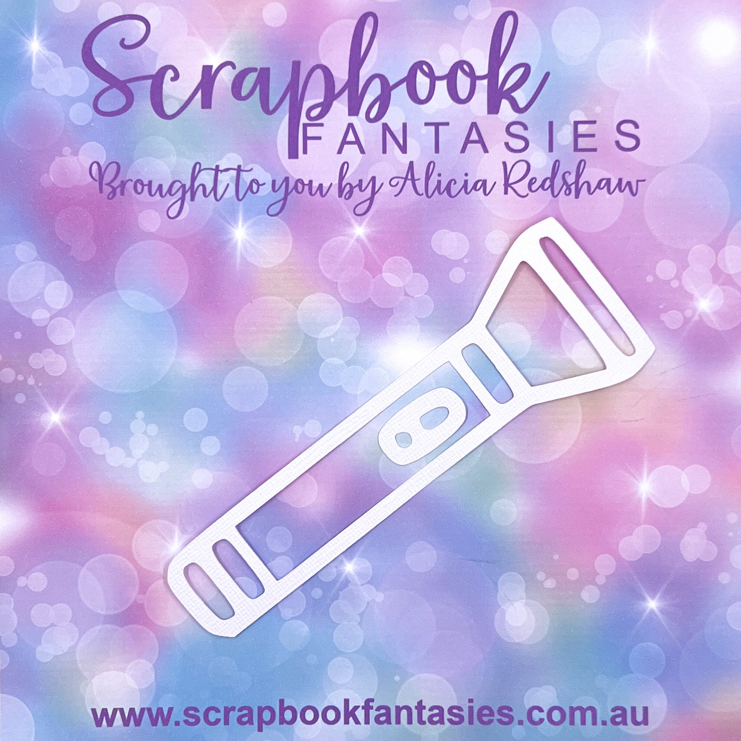 Out & About - Torch 5.5"x2" White Linen Cardstock Picture-Cut - Designed by Alicia Redshaw