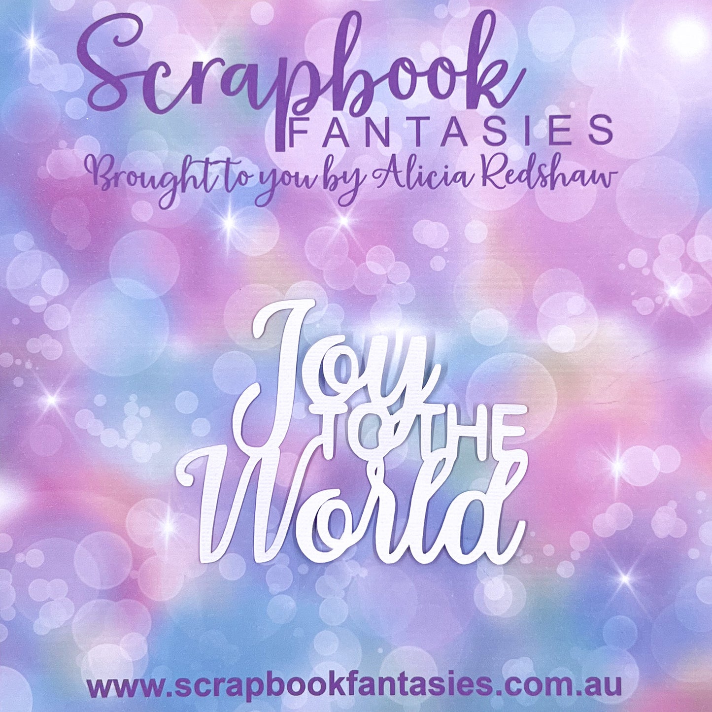 Gnome for the Holidays - Joy to the World 4"x3" White Linen Cardstock Title-Cut - Designed by Alicia Redshaw