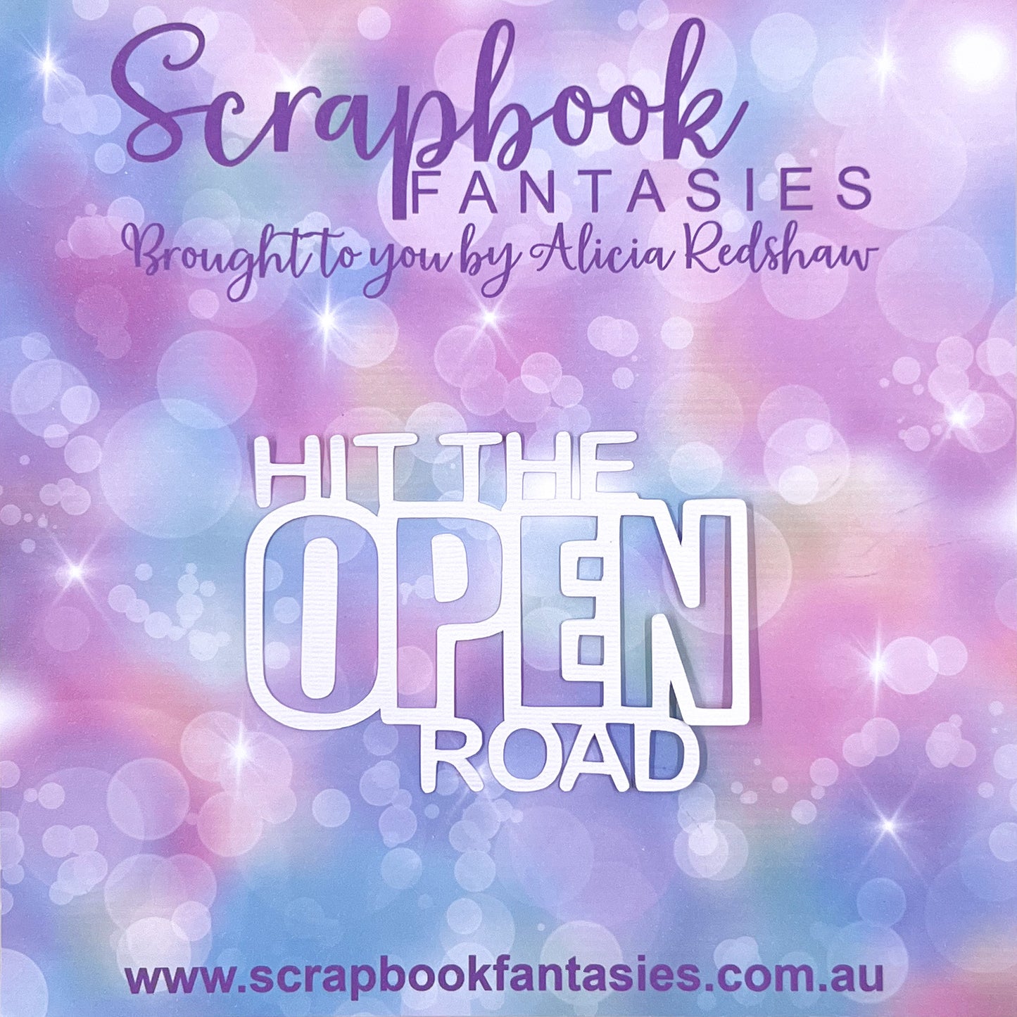 Out & About - Hit the Open Road 4"x2.75" White Linen Cardstock Title-Cut - Designed by Alicia Redshaw