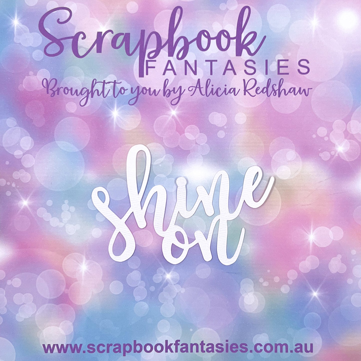 Cottage Garden - Shine On 4.25"x2.75" White Linen Cardstock Title-Cut - Designed by Alicia Redshaw