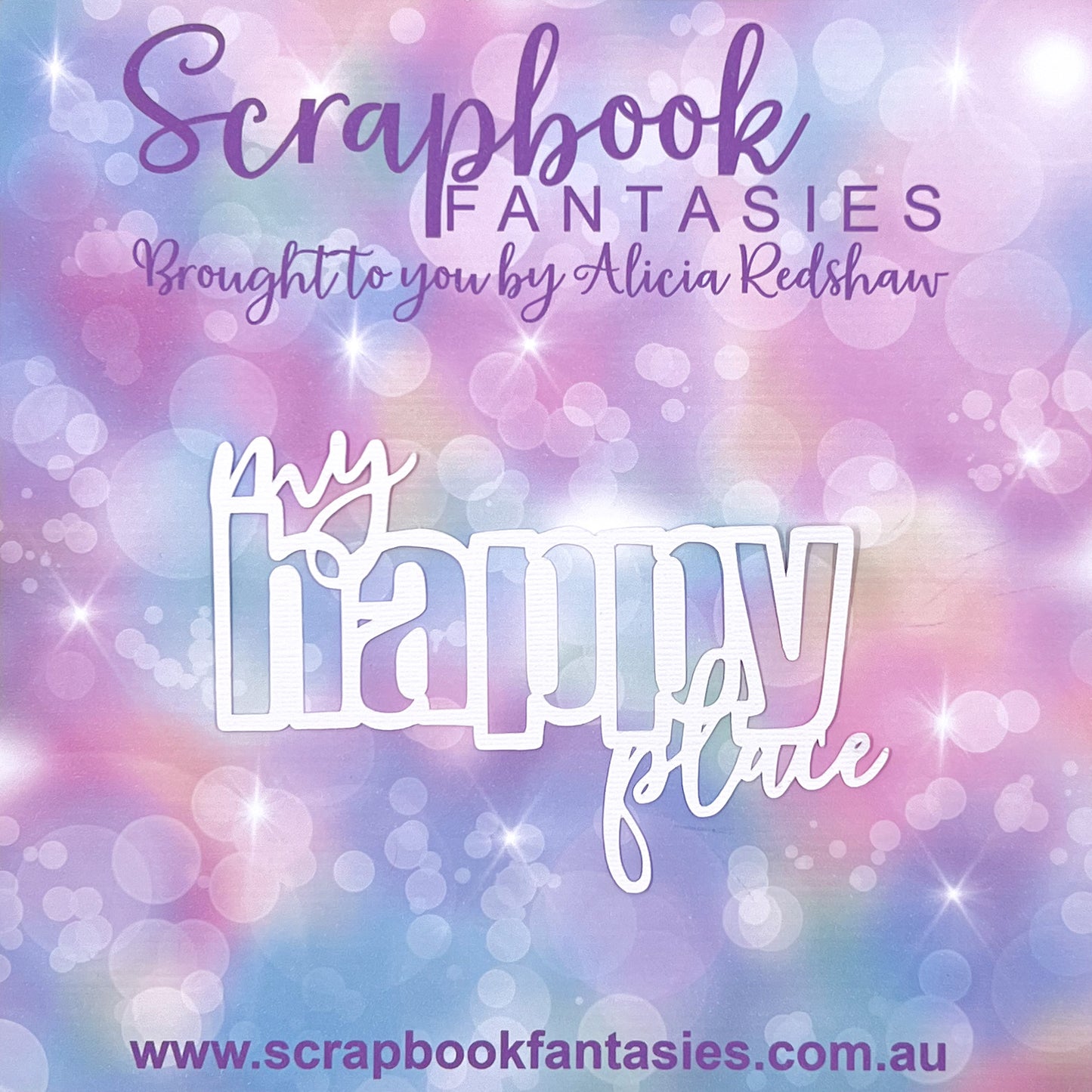 Cottage Garden - My Happy Place 5"x3.25" White Linen Cardstock Title-Cut - Designed by Alicia Redshaw