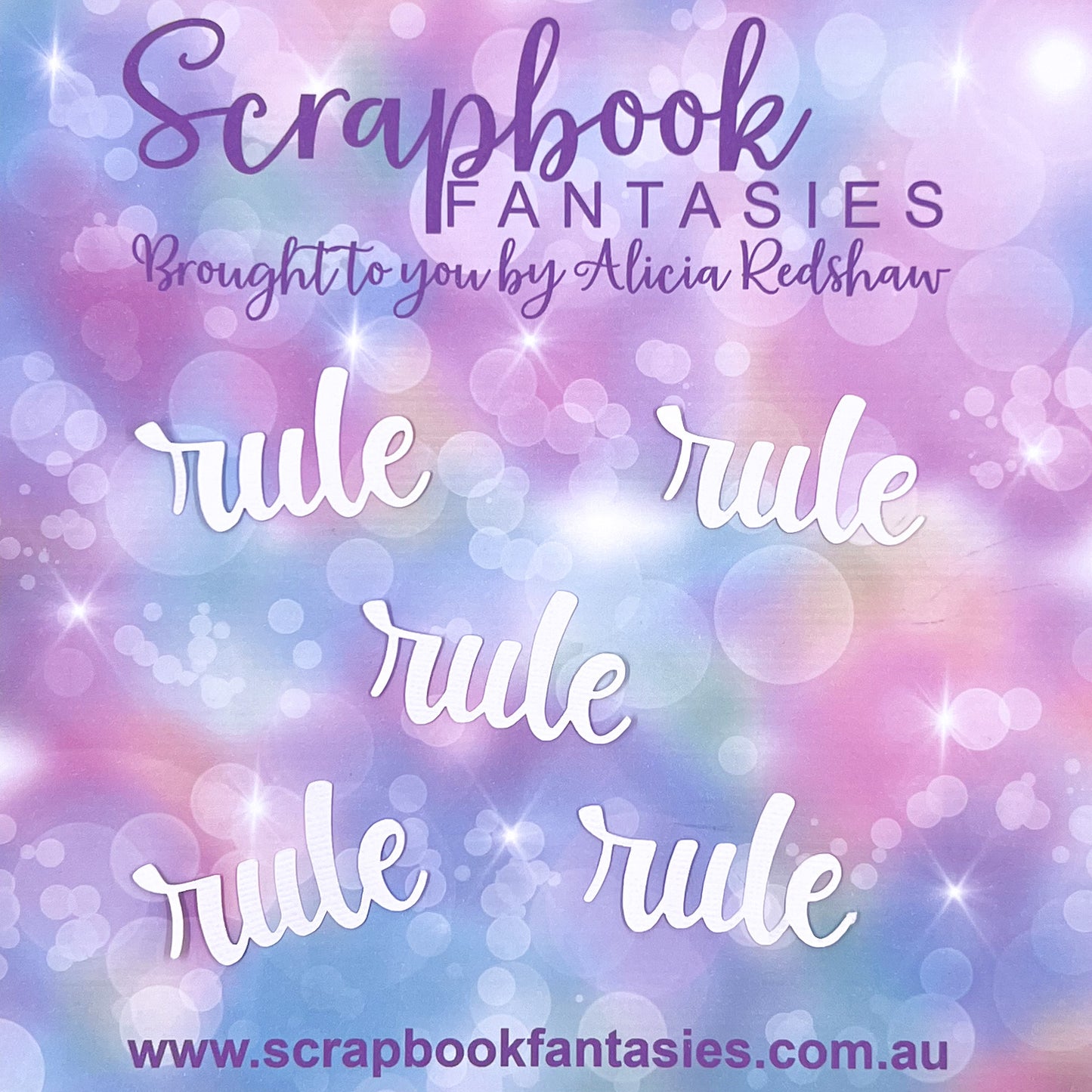 Mermaid Wishes - Rule (script - small - 5 pack) 2"x1" White Linen Cardstock Title-Cut - Designed by Alicia Redshaw