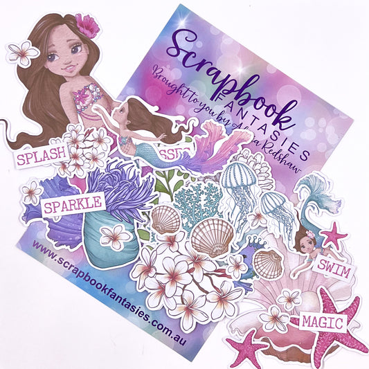 Mermaid Wishes Colour-Cuts - Mermaid Build-a-Scene 2 (31 pieces) Designed by Alicia Redshaw