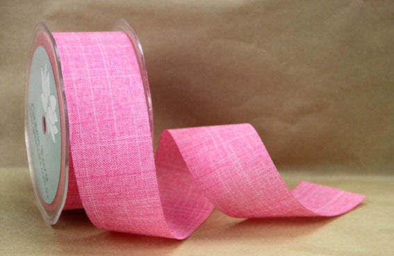 38mm Rose Linen Look Ribbon (1 metre)