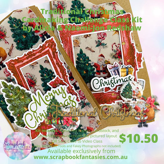 Traditional Christmas Mother/Daughter Team Project Cardmaking Class Kit - GICS #15 - Saturday 26 November 2022