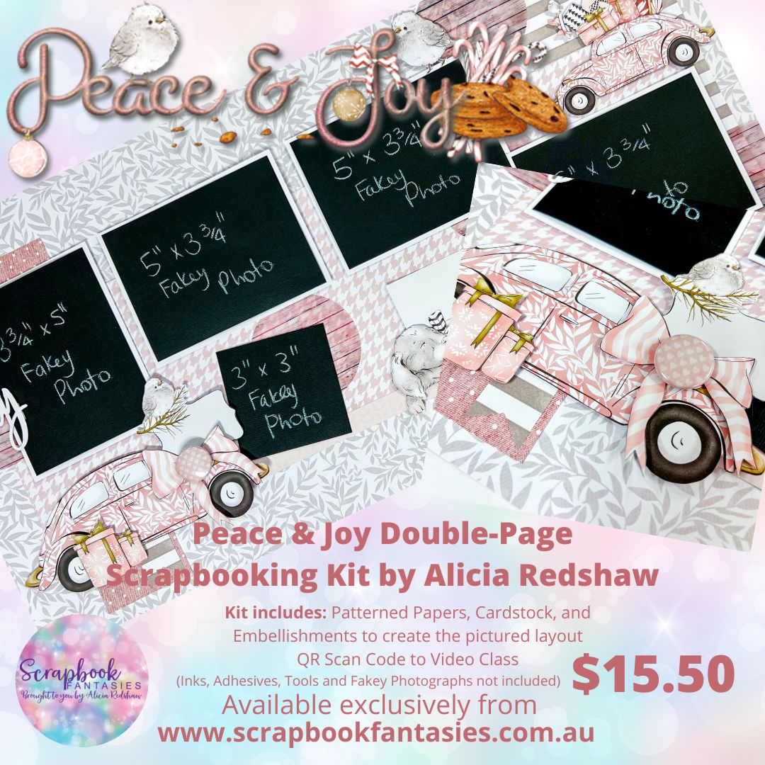 Peace & Joy Saturday Night Double-Page Scrap-Along Kit - 10 December 2022