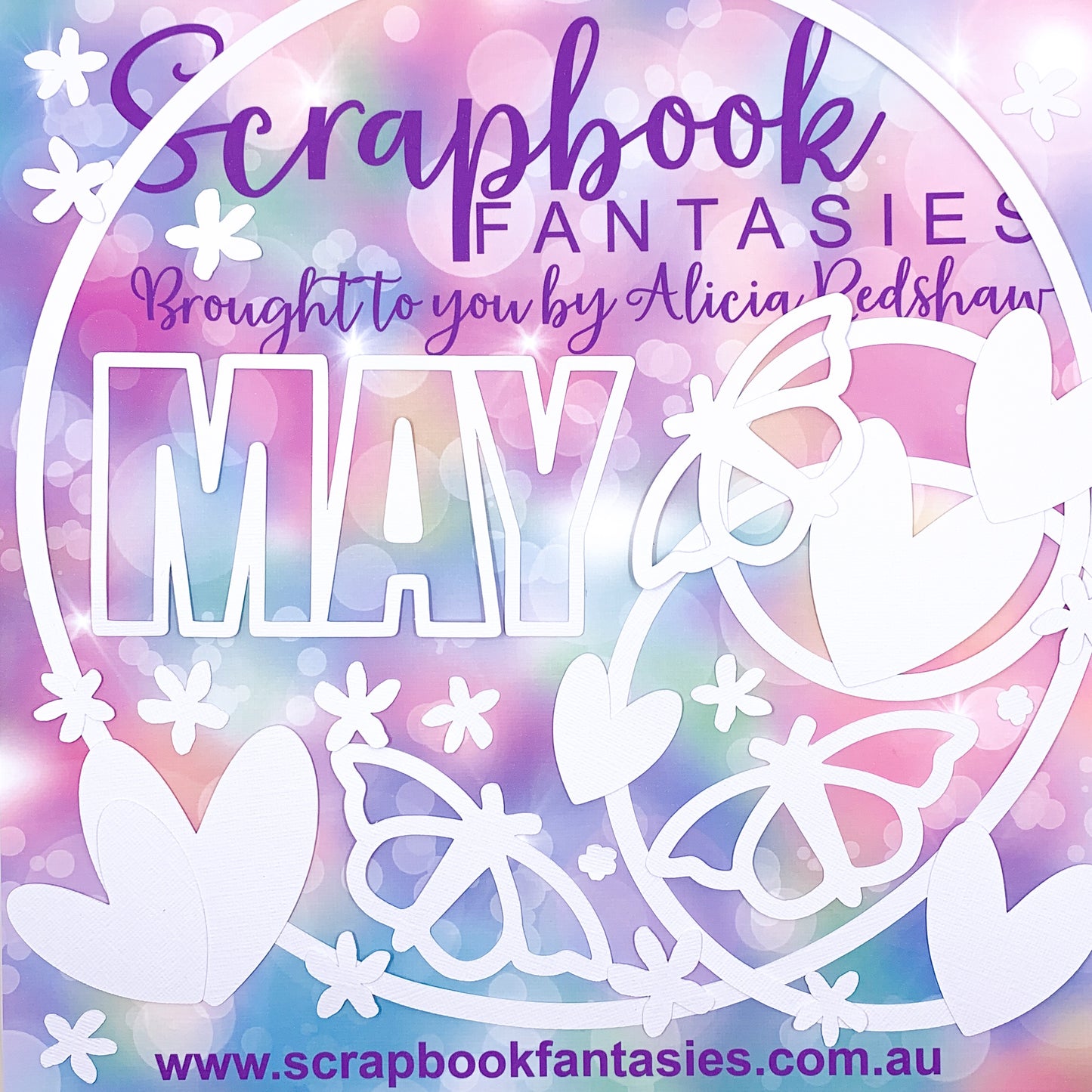 Year in Review - May 12"x12" White Linen Project-Cut - Designed by Alicia Redshaw