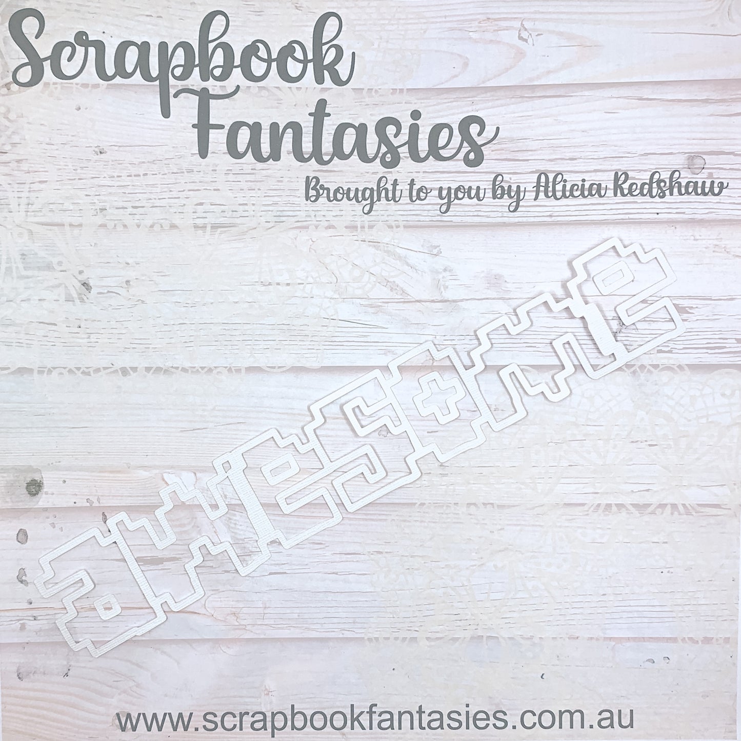 Robot Antics - awesome 11.5"x2" White Linen Cardstock Title-Cut - Designed by Alicia Redshaw