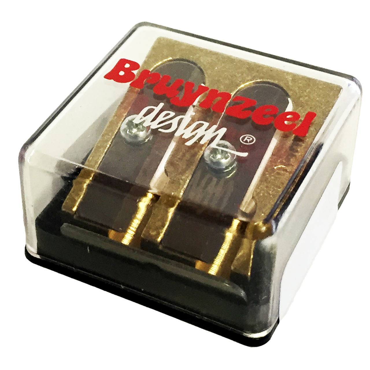 Bruynzeel Brass Design Double Sharpener - with spare blade