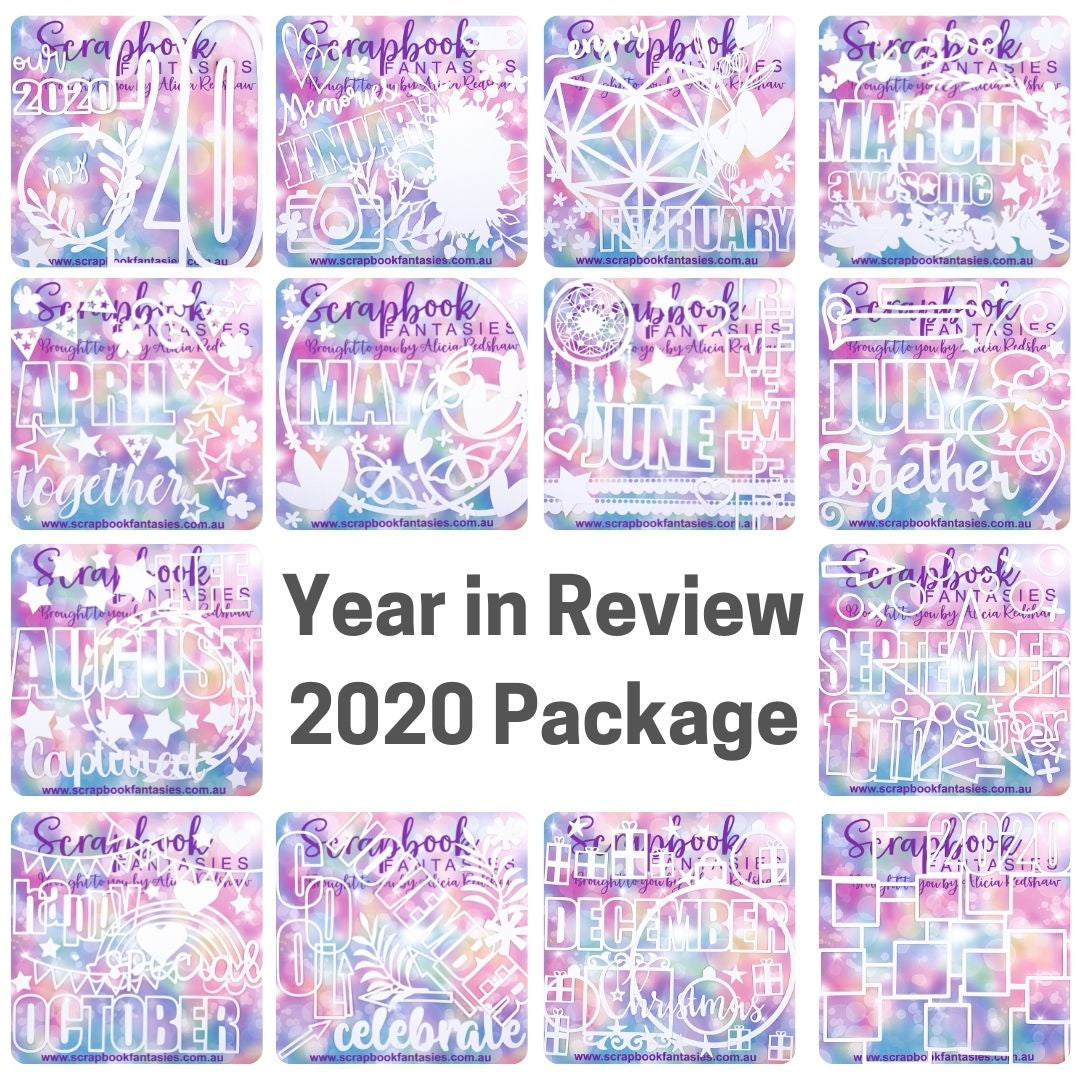 Year in Review 2020 Package - White Linen Project-Cuts - Designed by Alicia Redshaw