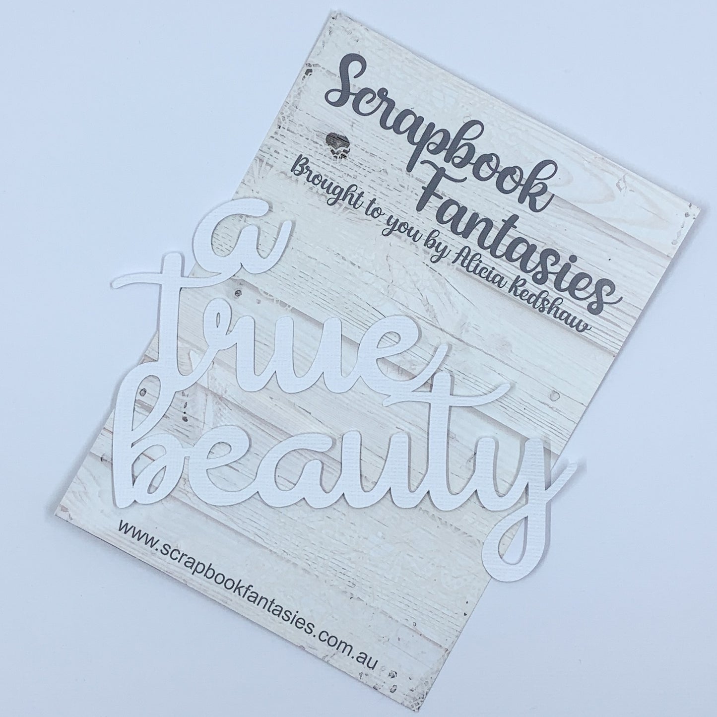 Devoted to Denim - a true beauty 5.25"x4" White Linen Cardstock Title-Cut - Designed by Alicia Redshaw