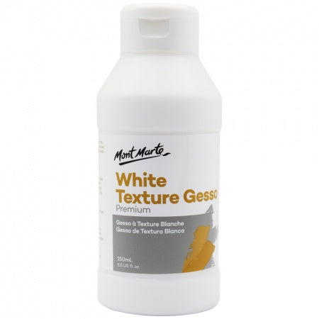 Mont Marte White Texture Gesso Premium 250ml MPA2501