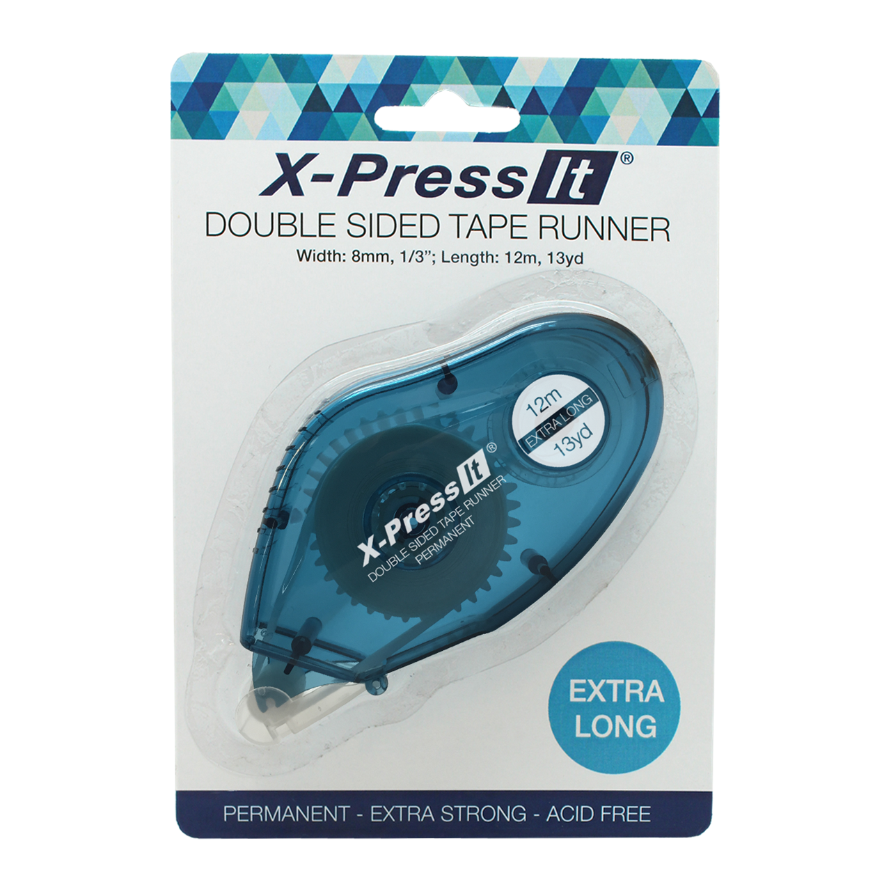 X-Press It Double-sided Tape Runner 8mm wide x 12mt long DSR8