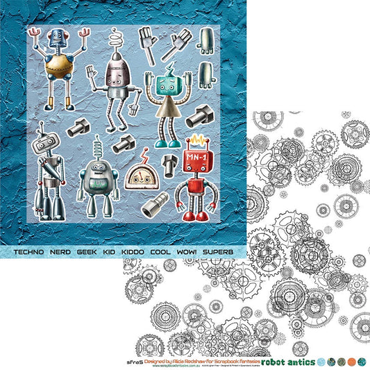 Robot Antics 12x12 Double-Sided Patterned Paper 5