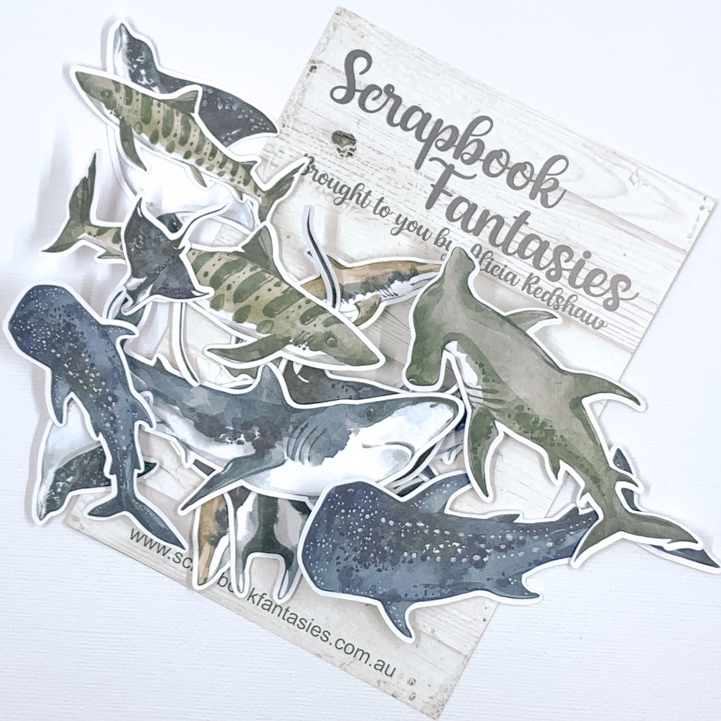 the islands Colour-Cuts - Sharks & Rays (14 pieces) Designed by Alicia Redshaw