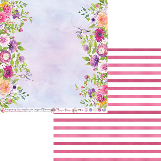Flower Power 12x12 Double-Sided Patterned Paper 3 - Designed by Alicia Redshaw Exclusively for Scrapbook Fantasies
