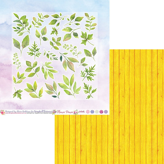 Flower Power 12x12 Double-Sided Patterned Paper 6 - Designed by Alicia Redshaw Exclusively for Scrapbook Fantasies