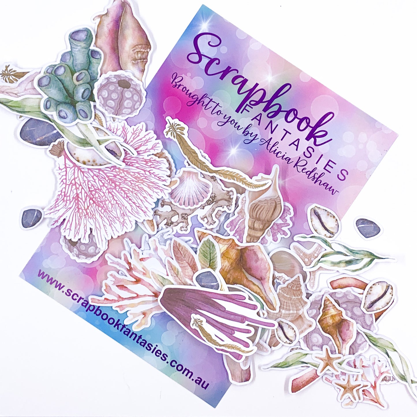 the islands Shells & Coral Colour-Cuts (56 pieces) Designed by Alicia Redshaw