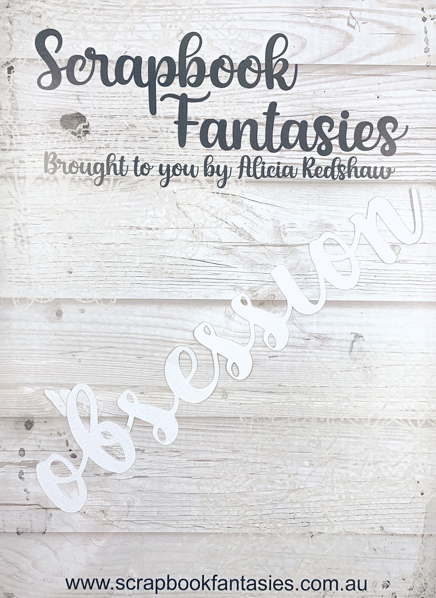 Glamorous - Obsession 9"x2" White Linen Cardstock Title-Cut - Designed by Alicia Redshaw