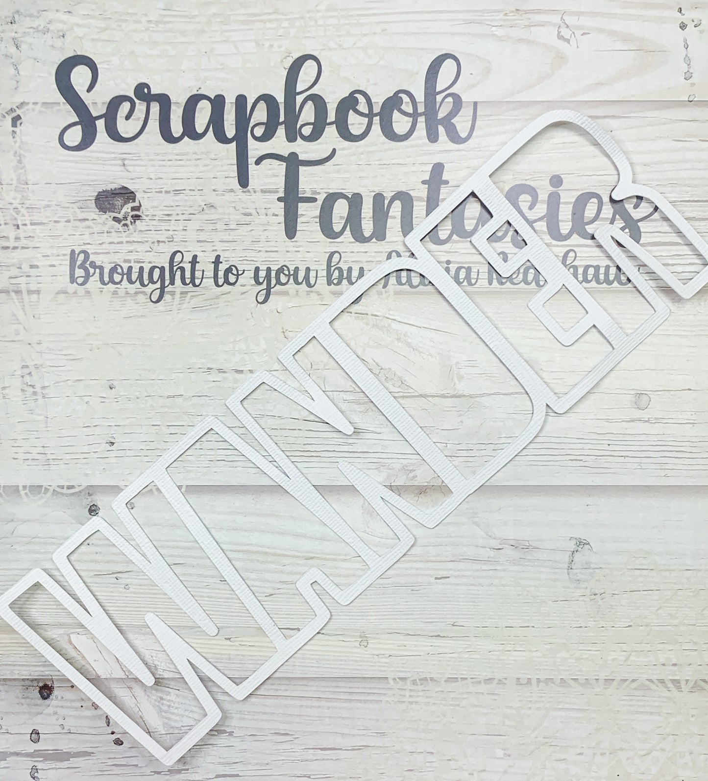 Wander 9"x2.75" White Linen Cardstock Title-Cut - Designed by Alicia Redshaw