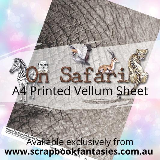 On Safari A4 Printed Vellum Sheet - Elephant 736701