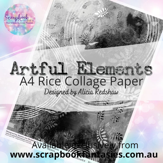 Artful Elements A4 Rice Collage Paper - Digital Collage by Naomi-Jon Redshaw AE23004