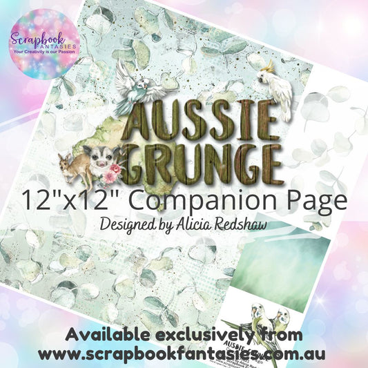 Aussie Grunge 12"x12" Single-sided Companion Page - Eucalypt Greens 731421