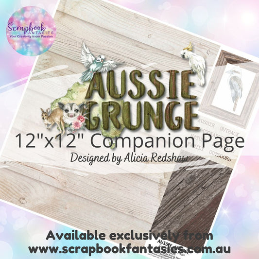 Aussie Grunge 12"x12" Single-sided Companion Page - Talking Kookaburra 731422