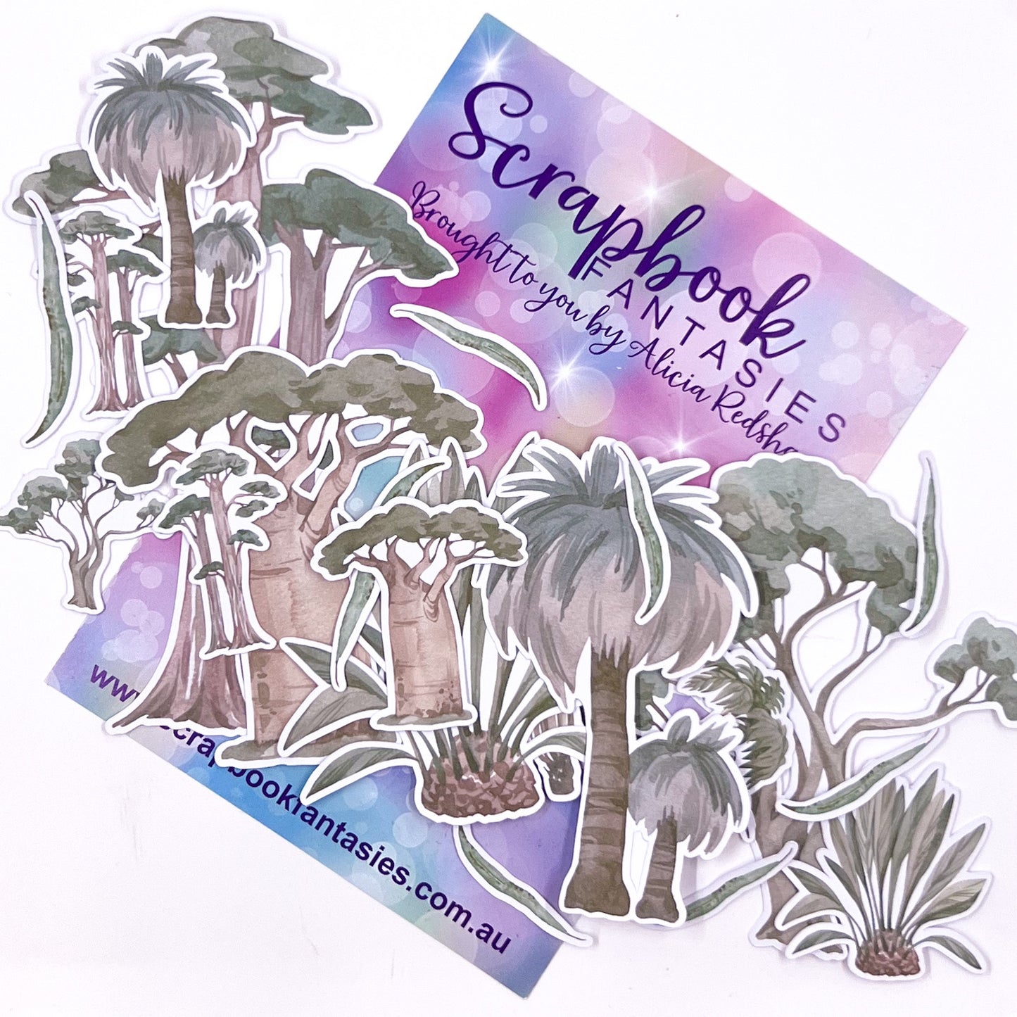 Aussie Grunge Colour-Cuts - Trees (24 pieces) Designed by Alicia Redshaw