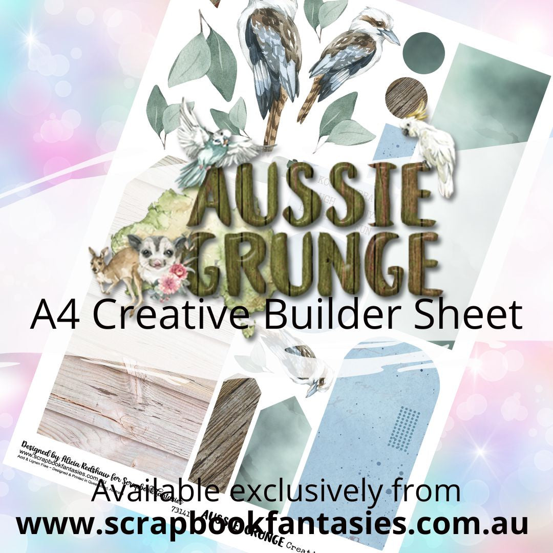 Aussie Grunge A4 Creative Builder Sheet - Kookaburra - 731417