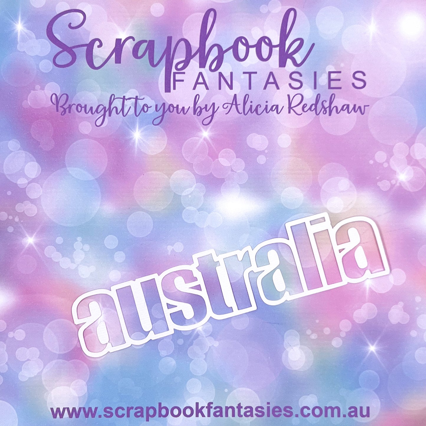 Aussie Grunge - Australia (open - small) 5.75"x 2" White Linen Cardstock Title-Cut - Designed by Alicia Redshaw