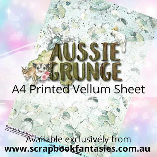 Aussie Grunge A4 Printed Vellum Sheet - Eucalypt Collage 731410