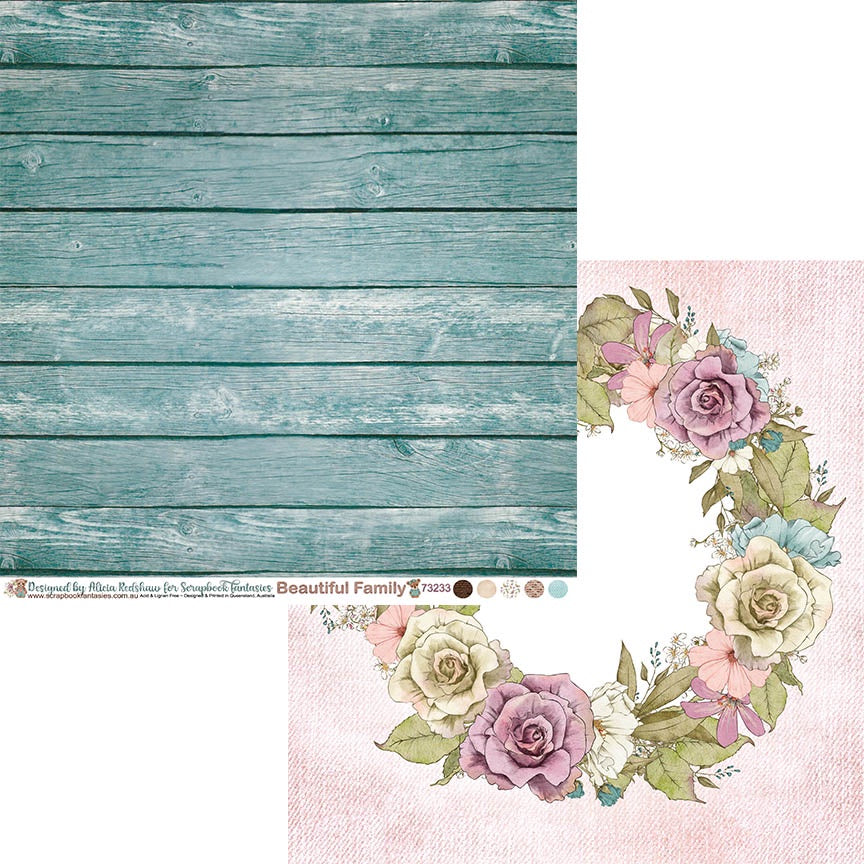 Beautiful Family 12x12 Double-Sided Patterned Paper 3