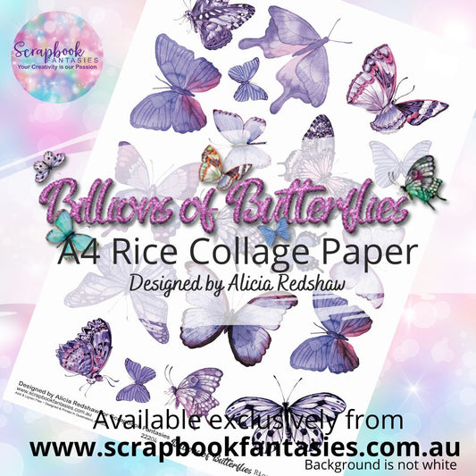 Billions of Butterflies A4 Rice Collage Paper 4 - Designed by Alicia & Naomi-Jon Redshaw 22204