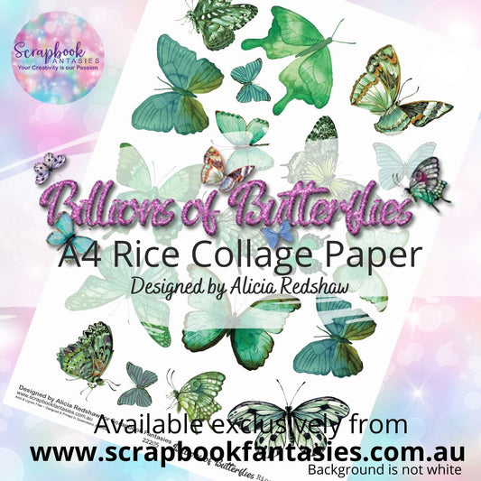 Billions of Butterflies A4 Rice Collage Paper 5 - Designed by Alicia & Naomi-Jon Redshaw 22205