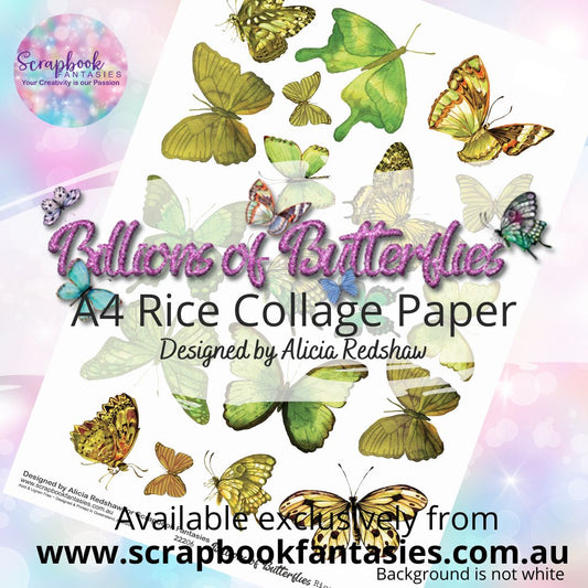 Billions of Butterflies A4 Rice Collage Paper 6 - Designed by Alicia & Naomi-Jon Redshaw 22206