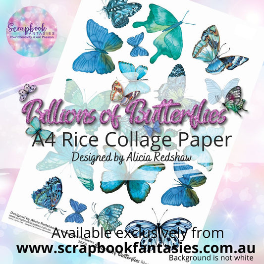 Billions of Butterflies A4 Rice Collage Paper 8 - Designed by Alicia & Naomi-Jon Redshaw 22208