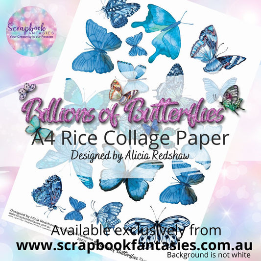 Billions of Butterflies A4 Rice Collage Paper 9 - Designed by Alicia & Naomi-Jon Redshaw 22209