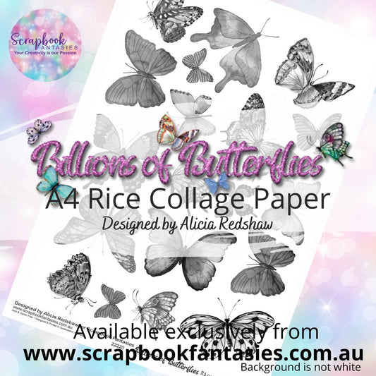 Billions of Butterflies A4 Rice Collage Paper 20 - Designed by Alicia & Naomi-Jon Redshaw 22220