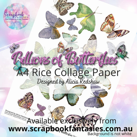 Billions of Butterflies A4 Rice Collage Paper 24 - Designed by Alicia & Naomi-Jon Redshaw 22224