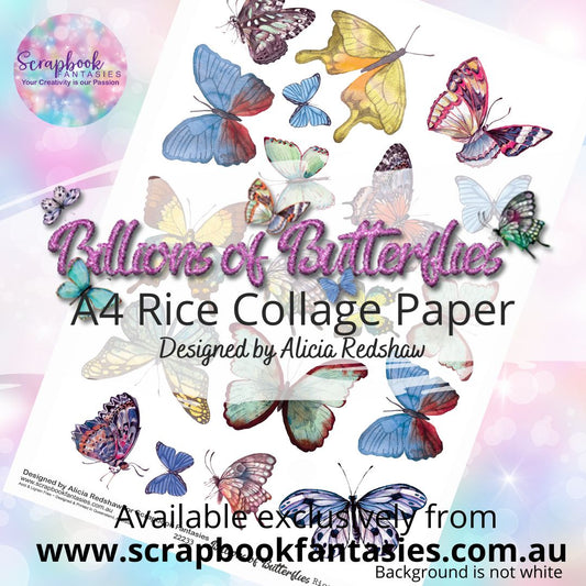 Billions of Butterflies A4 Rice Collage Paper 33 - Designed by Alicia & Naomi-Jon Redshaw 22233